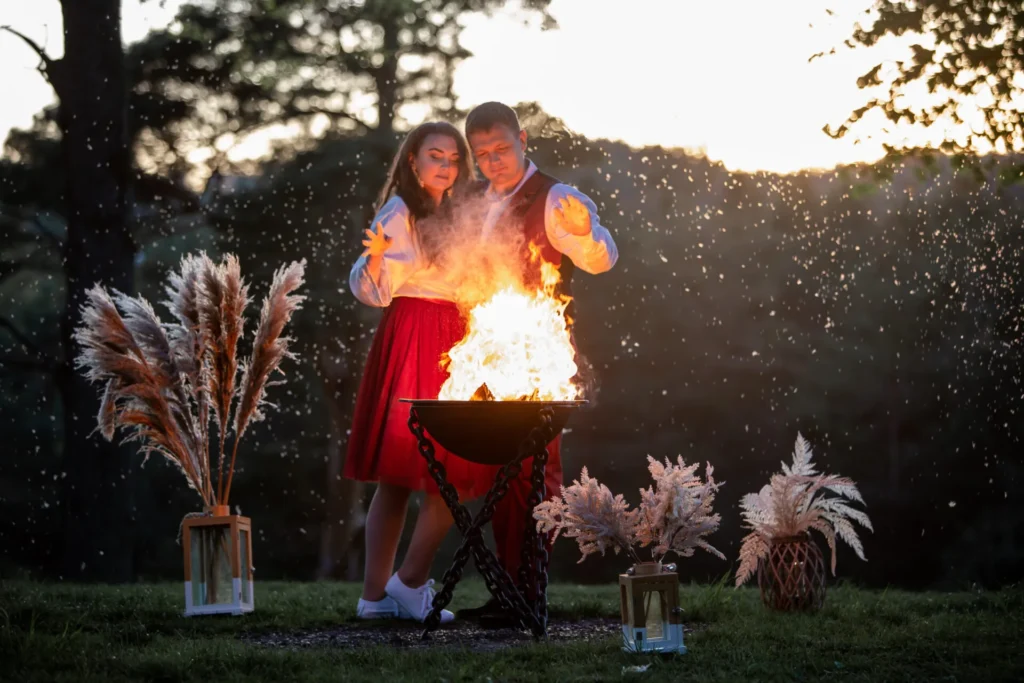 Gintaro ceremonija aukuro nuoma